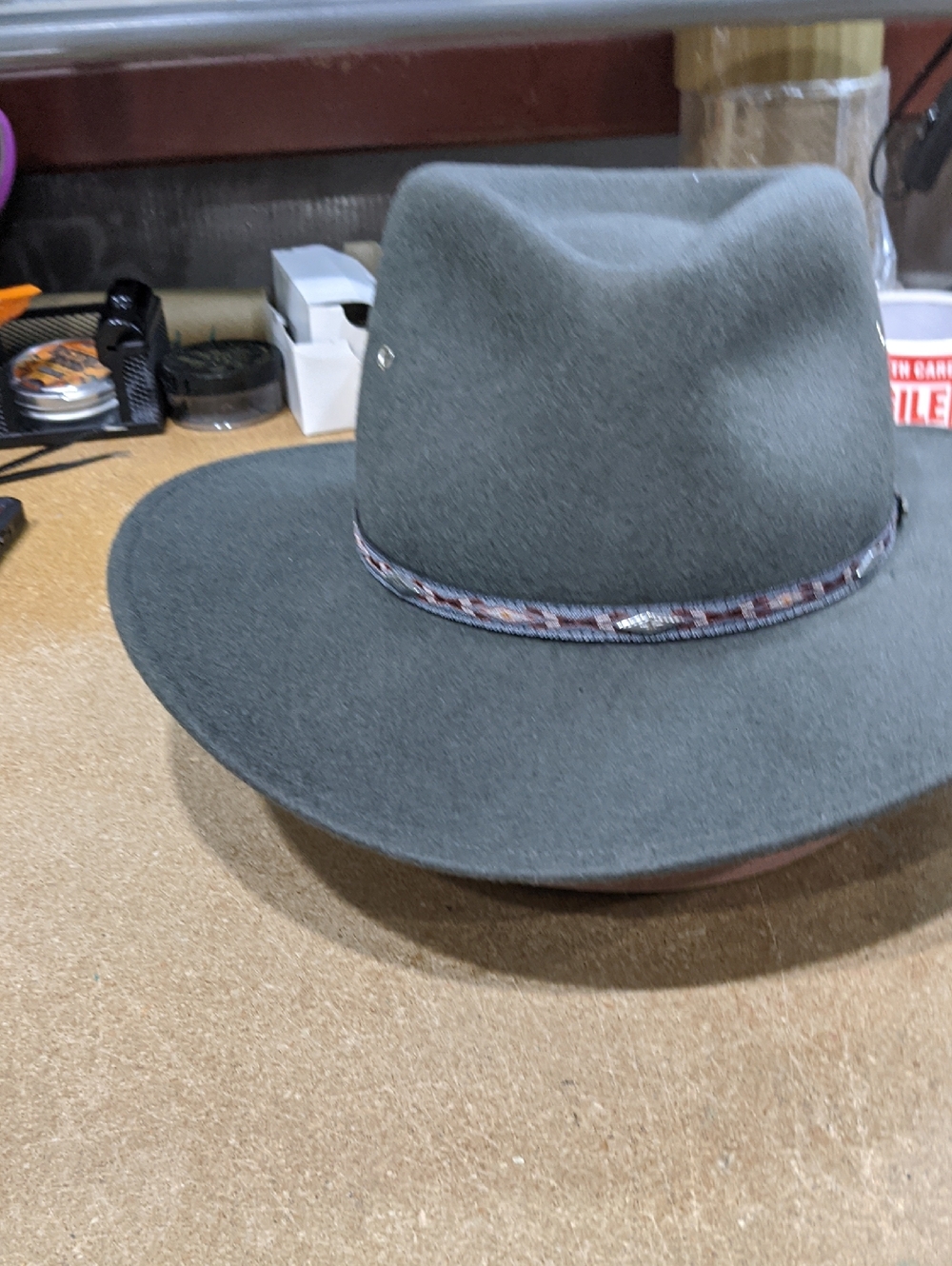 Stetson Elk Horn Grey Wool Crushable Hat